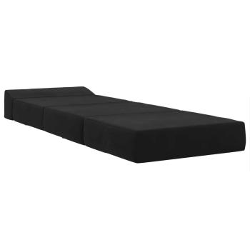 Klappsofa Bett Schwarz 200 x 70 x 15 cm Samt
