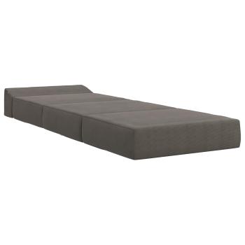Klappsofa Bett Hellgrau 200 x 70 x 15 cm Cordstoff