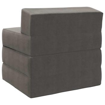 Klappsofa Bett Hellgrau 200 x 70 x 15 cm Cordstoff