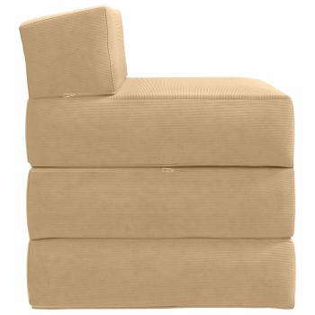 Klappsofa Bett Hellgrün-Grau 200 x 70 x 15 cm Cordstoff