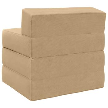 Klappsofa Bett Hellgrün-Grau 200 x 70 x 15 cm Cordstoff
