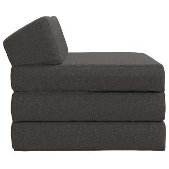 Klappsofa Bett Dunkelgrau 200 x 70 x 10 cm Stoff