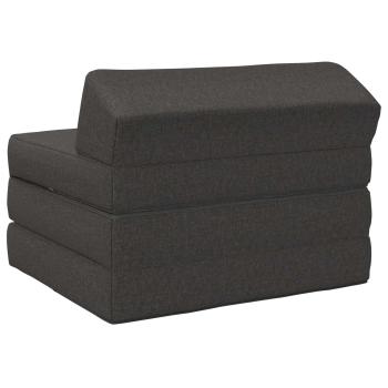 Klappsofa Bett Dunkelgrau 200 x 70 x 10 cm Stoff