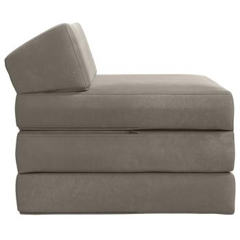 Klappsofa Bett Hellgrau 70 x 60 x 49 cm Samt