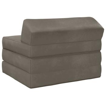 Klappsofa Bett Hellgrau 70 x 60 x 49 cm Samt