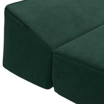 Klappsofa Bett Dunkelgrün 200 x 70 x 10 cm Samt