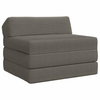 ARDEBO.de - Klappsofa Bett Hellgrau 200 x 70 x 10 cm Cordstoff