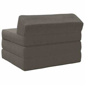 Klappsofa Bett Hellgrau 200 x 70 x 10 cm Cordstoff