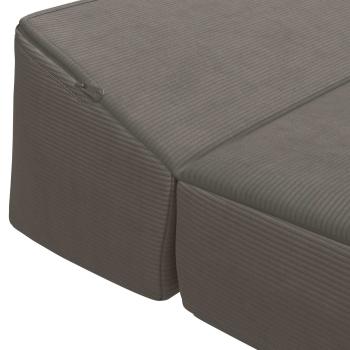 Klappsofa Bett Hellgrau 200 x 70 x 10 cm Cordstoff