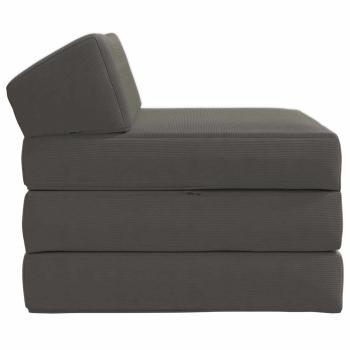 Klappsofa Bett Dunkelgrau 200 x 70 x 10 cm Cordstoff