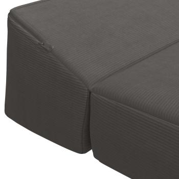 Klappsofa Bett Dunkelgrau 200 x 70 x 10 cm Cordstoff