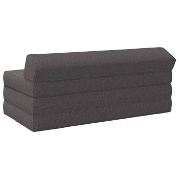 Klappsofa Bett Hellgrau 120 x 60 x 49 cm Stoff