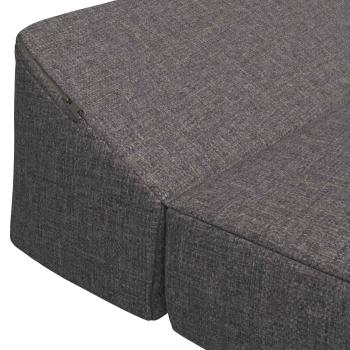 Klappsofa Bett Hellgrau 120 x 60 x 49 cm Stoff