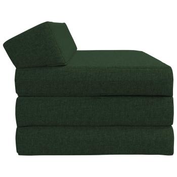 Klappsofa Bett Dunkelgrün 120 x 60 x 49 cm Stoff