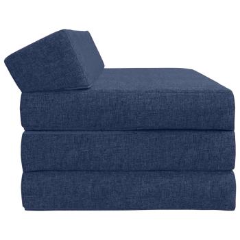 Klappsofa Bett Blau 120 x 60 x 49 cm Stoff