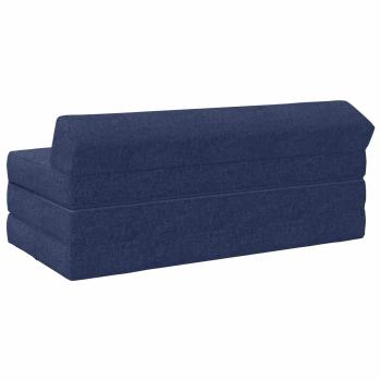 Klappsofa Bett Blau 120 x 60 x 49 cm Stoff