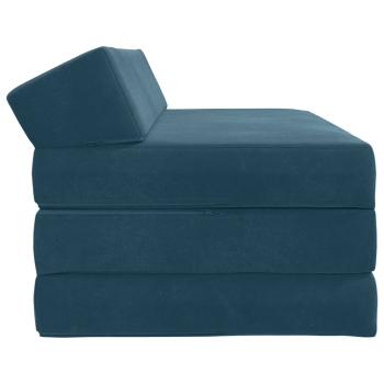 Klappsofa Bett Blau 120 x 60 x 49 cm Stoff