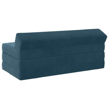Klappsofa Bett Blau 120 x 60 x 49 cm Stoff