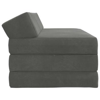 Klappsofa Bett Dunkelgrau 120 x 60 x 49 cm Stoff