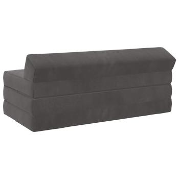 Klappsofa Bett Dunkelgrau 120 x 60 x 49 cm Stoff