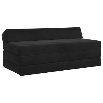ARDEBO.de - Klappsofa Bett Schwarz 120 x 60 x 49 cm Stoff