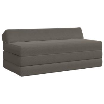 ARDEBO.de - Klappsofa Bett Hellgrau 120 x 60 x 49 cm Stoff