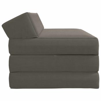 Klappsofa Bett Hellgrau 120 x 60 x 49 cm Stoff