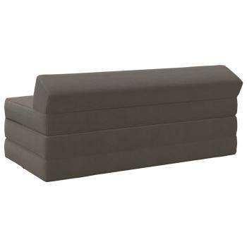 Klappsofa Bett Hellgrau 120 x 60 x 49 cm Stoff