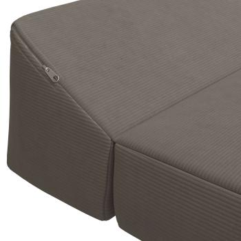Klappsofa Bett Hellgrau 120 x 60 x 49 cm Stoff