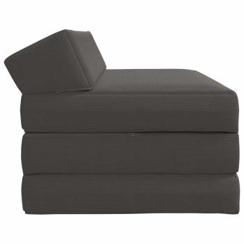Klappsofa Bett Dunkelgrau 120 x 60 x 49 cm Stoff
