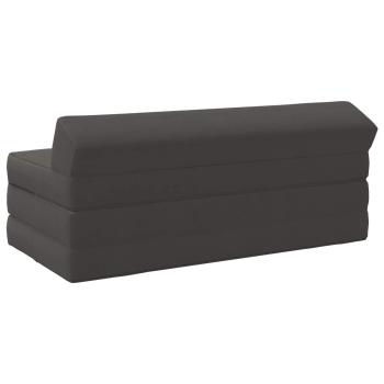 Klappsofa Bett Dunkelgrau 120 x 60 x 49 cm Stoff