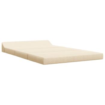 Klappsofa Bett 2-Sitzer Creme 120 x 60 x 49 cm Stoff