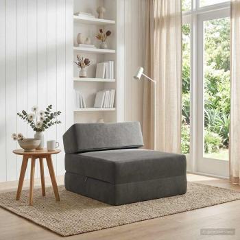 ARDEBO.de - Klappsofa Bett Dunkelgrau 60 x 70 x 41 cm Stoff
