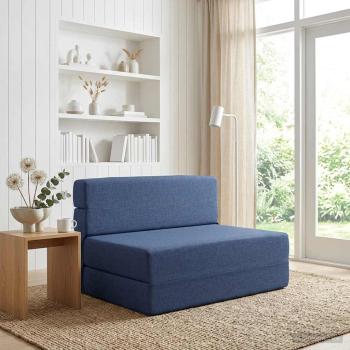 ARDEBO.de - Klappsofa Bett Blau 70 x 72 x 60 cm Stoff