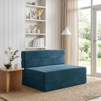 ARDEBO.de - Klappsofa Bett Blau 70 x 72 x 60 cm Stoff
