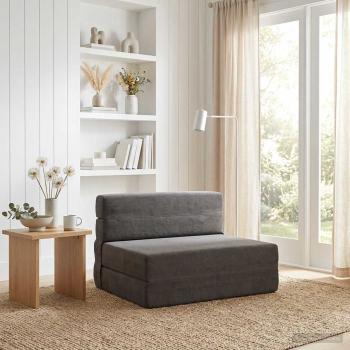 ARDEBO.de - Klappsofa Bett Dunkelgrau 70 x 72 x 60 cm Stoff