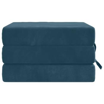 Klappsofa Bett 90 x 63 x 45 cm Blau