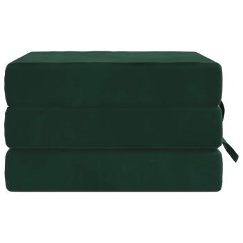 Klappsofa Bett 90 x 63 x 45 cm Dunkelgrün