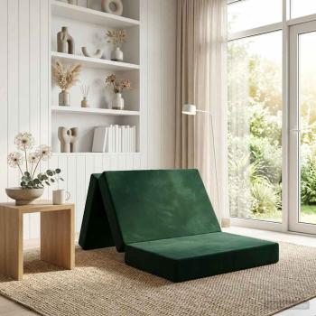 ARDEBO.de - Klappsofa Bett 90 x 67 x 45 cm Dunkelgrün