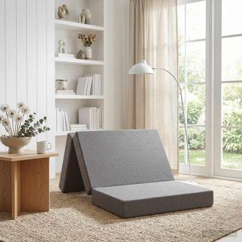ARDEBO.de - Klappsofa Bett 100 x 67 x 45 cm Hellgrau