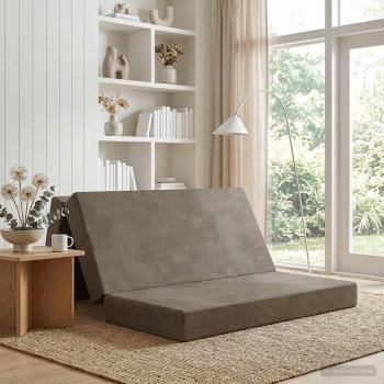 ARDEBO.de - Klappsofa Bett 120 x 67 x 45 cm Hellgrau