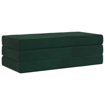 Klappsofa Bett 120 x 67 x 45 cm Dunkelgrün