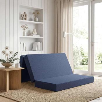 ARDEBO.de - Klappsofa Bett 140 x 67 x 45 cm Blau