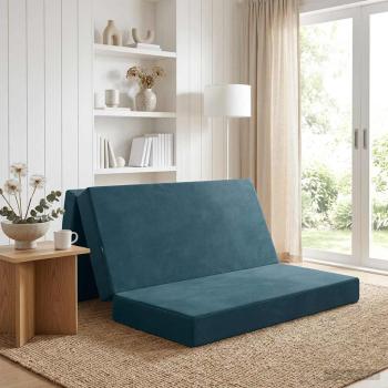ARDEBO.de - Klappsofa Bett 160 x 67 x 45 cm Blau