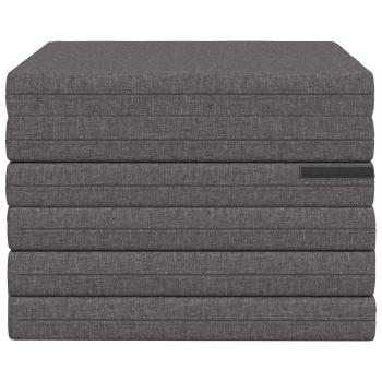 Klappsofa Bett 140 x 67 x 15 cm Hellgrau