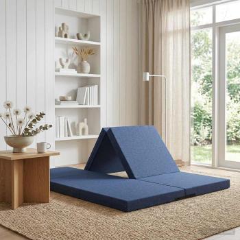 ARDEBO.de - Klappsofa Bett 140 x 67 x 15 cm Blau