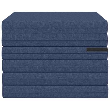 Klappsofa Bett 140 x 67 x 15 cm Blau