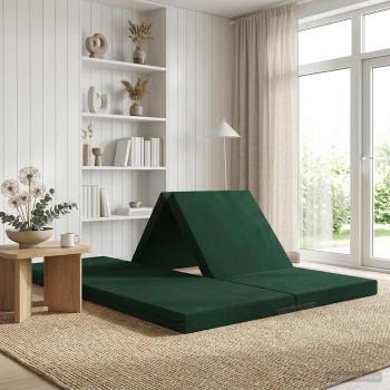 ARDEBO.de - Klappsofa Bett 140 x 67 x 15 cm Dunkelgrün