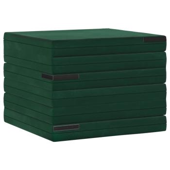 Klappsofa Bett 140 x 67 x 15 cm Dunkelgrün