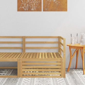 ARDEBO.de - Outdoor Ecksofa Massivholz Akazie Weiß 83 x 83 x 73 cm